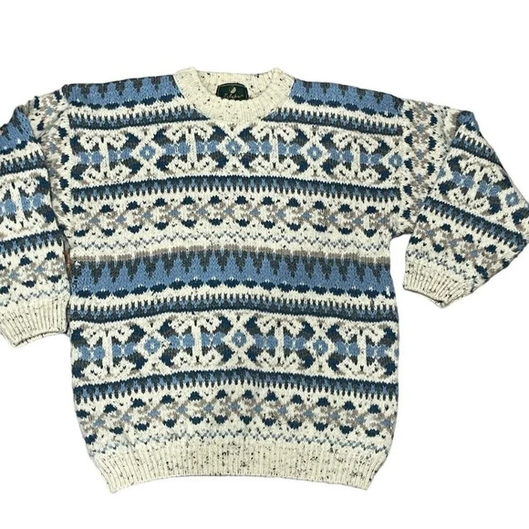 Vintage Eclypse Grandpa Crew Neck Wool Blend Sweater size Medium made in England - Picture 3 of 14